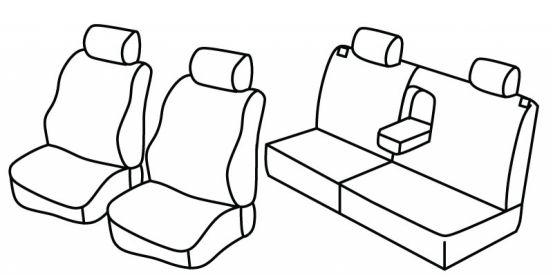 seat covers compatible for Opel Astra F, 1991>1998 - 5 door