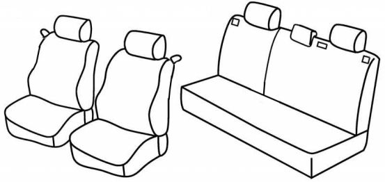 seat covers compatible for Opel Astra G, 1998>2004 - 3 door