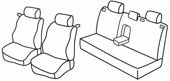 seat covers compatible for Opel Astra G, 1998>2004 - 3 door