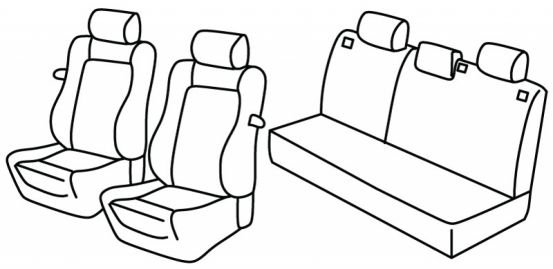 seat covers compatible for Opel Astra G, 1998>2004 - 3 door