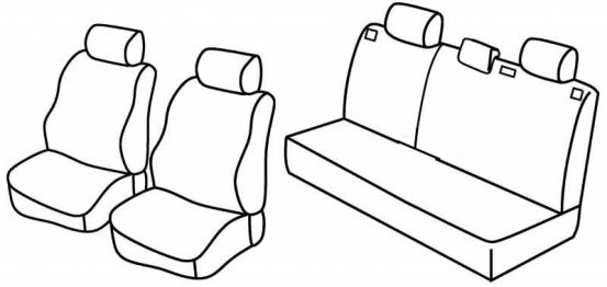 presvlake za sjedala odgovaraju za Opel Astra G, 1998>2004 - 5 vrata