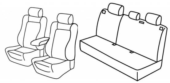 seat covers compatible for Opel Astra H, 2004>2010 - 5 door