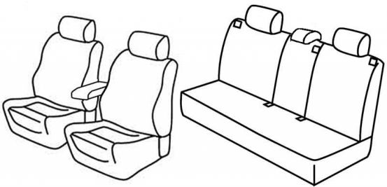 seat covers compatible for Opel Astra H, 2004>2010 - 5 door