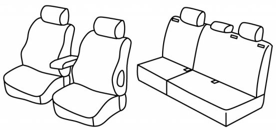 seat covers compatible for Opel Astra H, 2004>2010 - Station wagon - 5 door