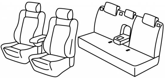 seat covers compatible for Opel Astra J, 2009>2015 - GTC - 5 door