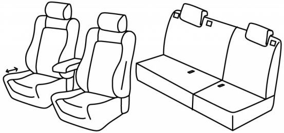 seat covers compatible for Opel Astra J, 2009>2015 - Sport Tourer