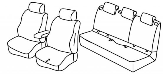 seat covers compatible for Opel Astra K, 2015>2021 - 5 door