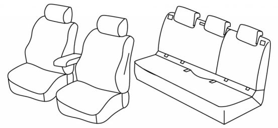 seat covers compatible for Opel Astra K, 2015>2021 - HB, Sports Tourer - 5 door