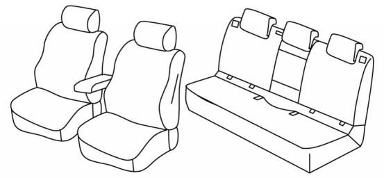 seat covers compatible for Opel Astra K, 2015>2021 - Sports Tourer - 5 door