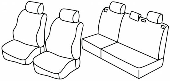 presvlake za sjedala odgovaraju za Opel Combo, 2001>2011