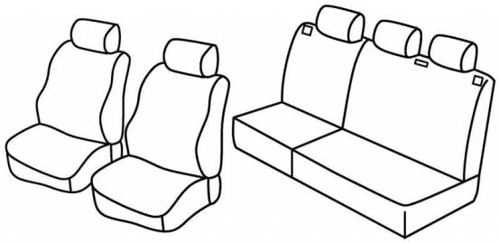 seat covers compatible for Opel Corsa C, 2000>2006 - 5 door