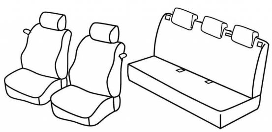 seat covers compatible for Opel Corsa D, 2006>2015 - 3 door