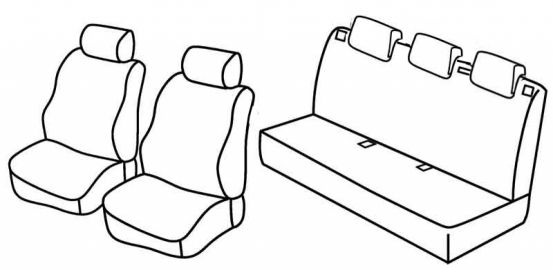 seat covers compatible for Opel Corsa D, 2006>2015 - 5 door