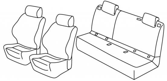 seat covers compatible for Opel Corsa E, 2015>2019 - 5 door