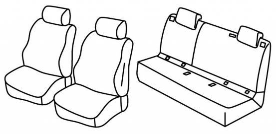 presvlake za sjedala odgovaraju za Opel Corsa E, 2015>2019 - 5 vrata