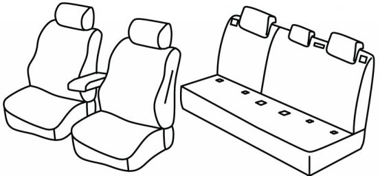 seat covers compatible for Opel Corsa F, 2019> - Elegance - 5 door