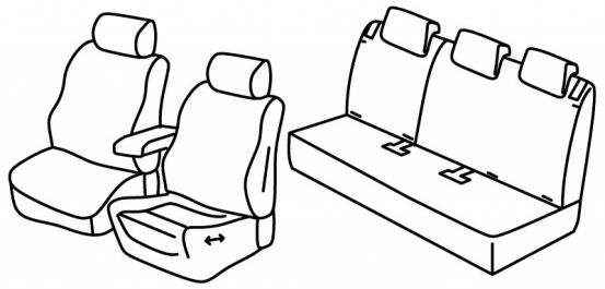 seat covers compatible for Opel Crossland X, 2017> - 5 door