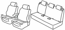 presvlake za sjedala za Opel Crossland X, 2017> - 5 vrata