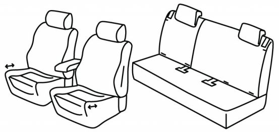 seat covers compatible for Opel Crossland X, 2017> - 5 door