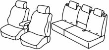 presvlake za sjedala za Opel Crossland X, 2017> - Inovation - 5 vrata