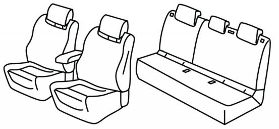 seat covers compatible for Opel Frontera, 2024> - Hybrid - 5 door