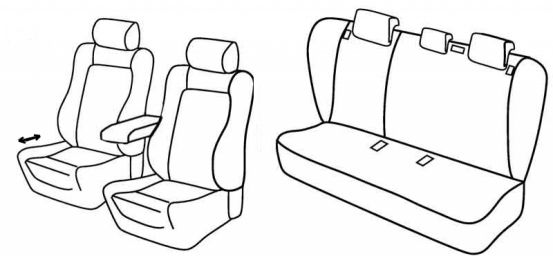 seat covers compatible for Opel Insignia A, 2008>2013 - Grand Sport - 4 door