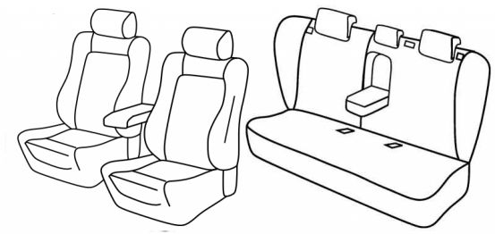 seat covers compatible for Opel Insignia A, 2008>2013 - Grand Sport - 4 door