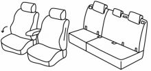 presvlake za sjedala za Opel Mokka, 2012> / Mokka X, 2016> - 5 vrata