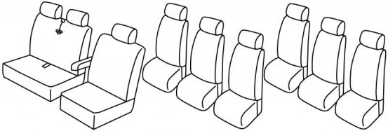 seat covers compatible for Renault Master 2/ Opel Movano, 2002>2010 - 4 door