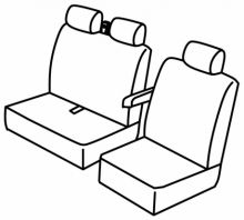 presvlake za sjedala za Opel Movano B/Renault Master, 2010> - 2 vrata