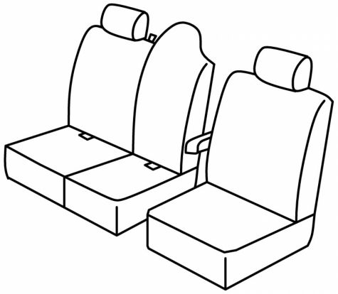 presvlake za sjedala odgovaraju za Renault Master / Opel Movano, 2010>2014 2014> - facelift - 2 vrata