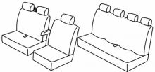 presvlake za sjedala za Renault Master / Opel Movano, 2010>2019 - 6+1