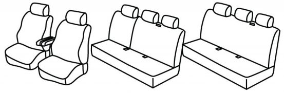 seat covers compatible for Opel Vivaro, 2001>2014