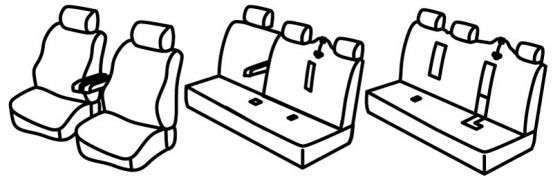 seat covers compatible for Renault/Opel Trafic/Vivaro, 2001>2014