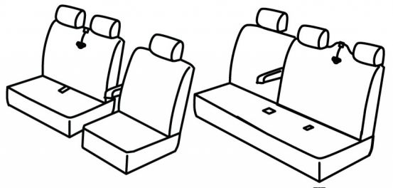 presvlake za sjedala odgovaraju za Renault Trafic/ Opel Vivaro, 2001>2014