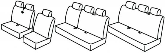 seat covers compatible for Opel Vivaro, 2006>2014