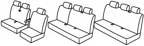 seat covers compatible for Opel Vivaro, 2011>2014