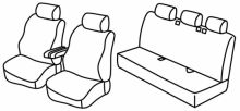 presvlake za sjedala za Peugeot / Opel Expert / Vivaro, 2016> / 2019> - 5 vrata