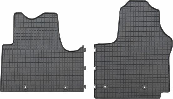 rubber mat compatible for Opel Vivaro from 09/2014-08/2019 / Vivaro Kombi from 02/2015- 08/2019 3-seat front 2-piece - ON SALE UNTIL STOCK LASTS