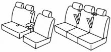 presvlake za sjedala za Peugeot Expert / Opel Vivaro, 2016> - 5+1