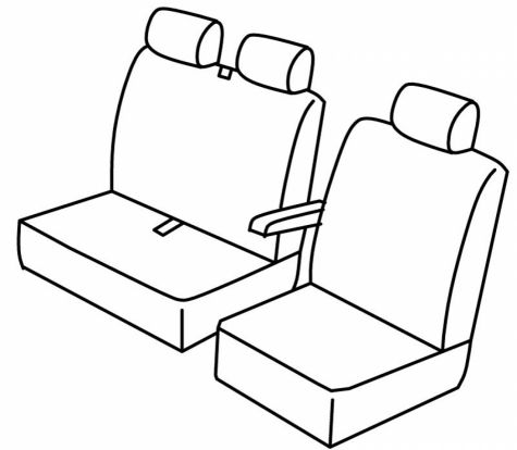 seat covers compatible for Renault Trafic/ Opel Vivaro, 2014>