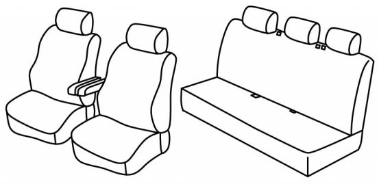 presvlake za sjedala odgovaraju za Renault Trafic/ Opel Vivaro, 2014>