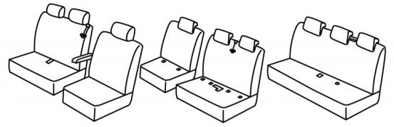 presvlake za sjedala odgovaraju za Opel Vivaro, 2019>