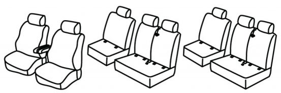 presvlake za sjedala odgovaraju za Opel Zafira Life, 2019>