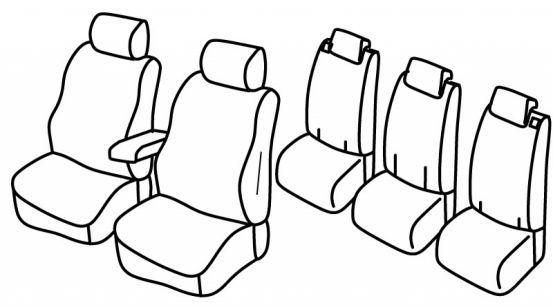 presvlake za sjedala odgovaraju za Opel Zafira Tourer, 2011> - Enjoy