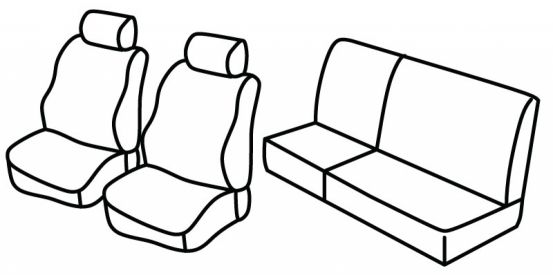 presvlake za sjedala odgovaraju za Peugeot 106, 1995>2001 - 5 vrata