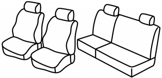 presvlake za sjedala odgovaraju za Peugeot 106, 2001>2003 - XS