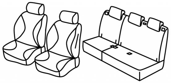 presvlake za sjedala odgovaraju za Peugeot 2008, 2013>2019 - 5 vrata
