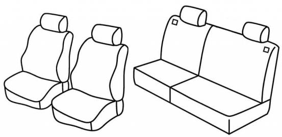 seat covers compatible for Peugeot 206, 1998>2003