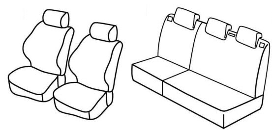 seat covers compatible for Peugeot 206, 1998>2003